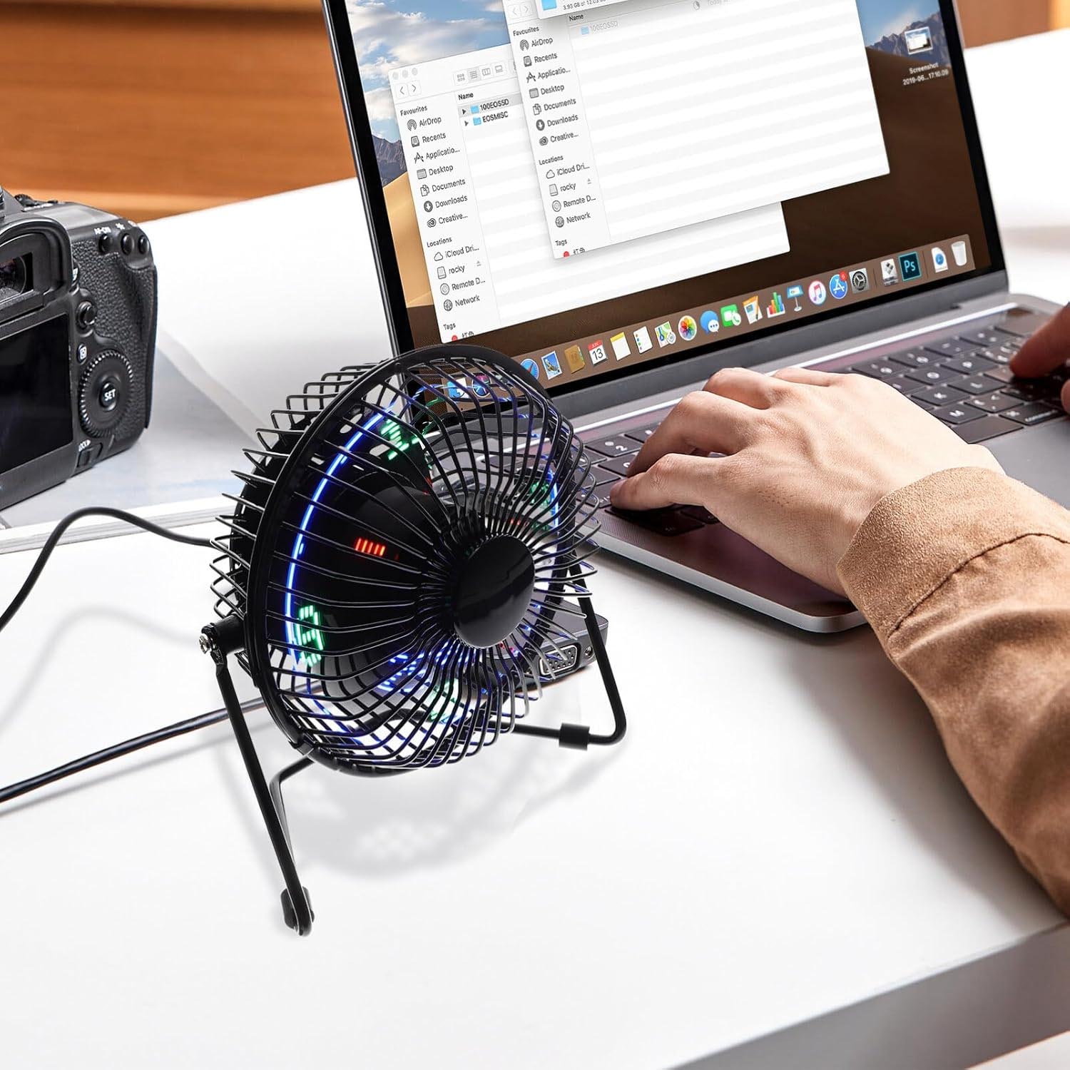 Miniatura 6 de Ventilador + Reloj LED USB